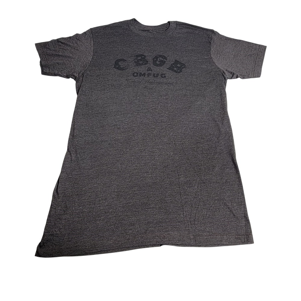 CBGB OMFUG Home of Underground Rock Graphic T-Shirt Charcoal Gray Mens Medium